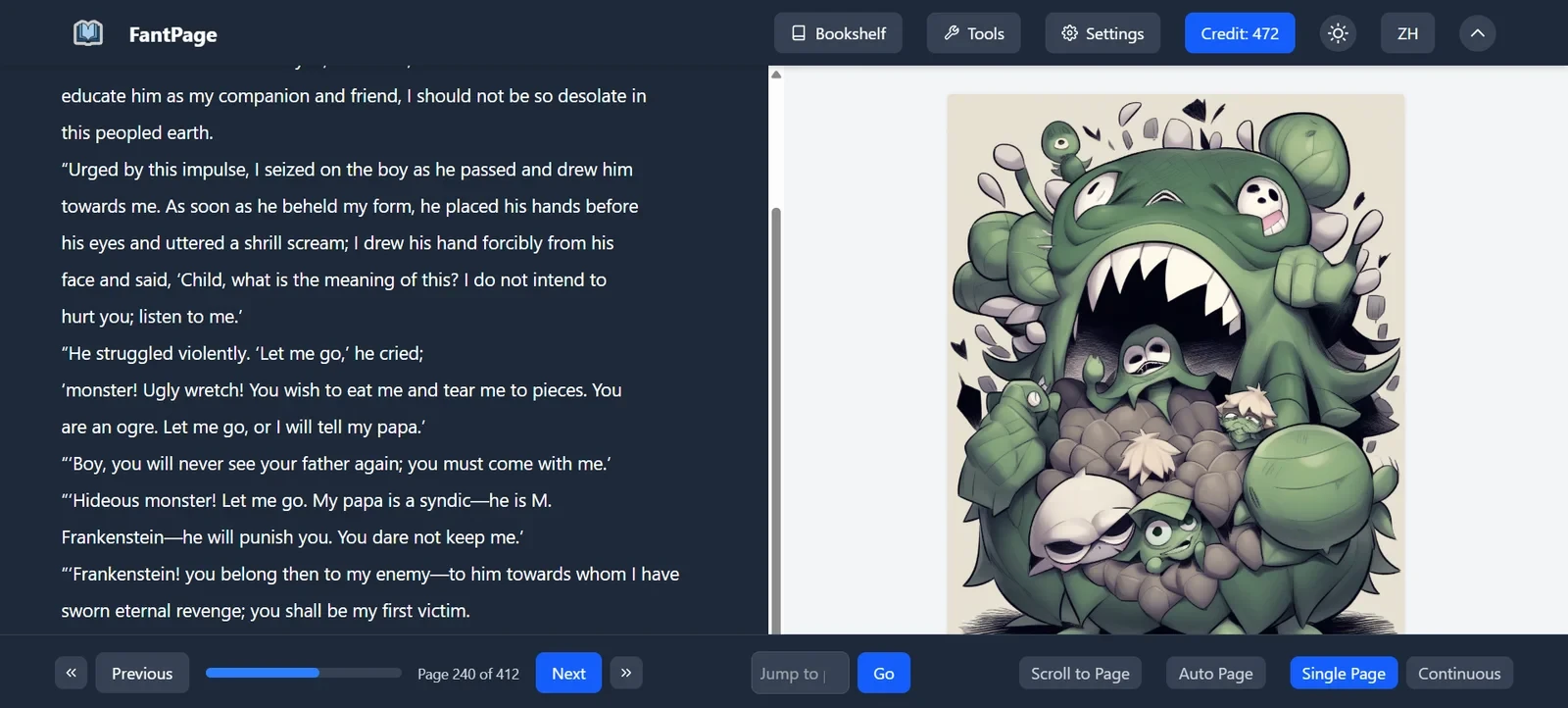 Fantpage — every page illustrated